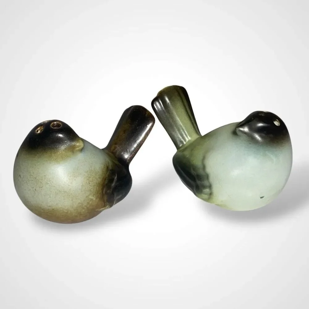 Vintage Ceramic Bird Shakers Salt and Pepper Set Collectible Table Kitchen Decor